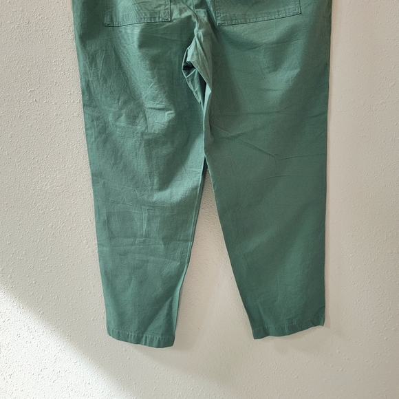 A NEW DAY Stretch High Rise Taper Ankle Tie Front Pant In Olive Size 14 - Picture 12 of 13